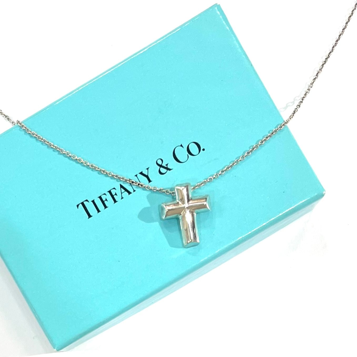 TIFFANY&CO.】2605 テンダネスハート クロスネックレス SV925 41cm