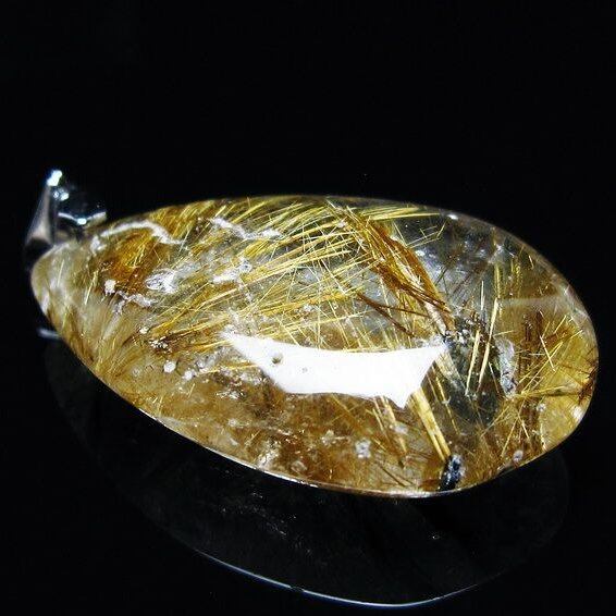 タイチンルチルクォーツ ペンダント ルチルクォーツ ペンダントトップ 一点物 メール便可 [M便 1/20] 112-13367