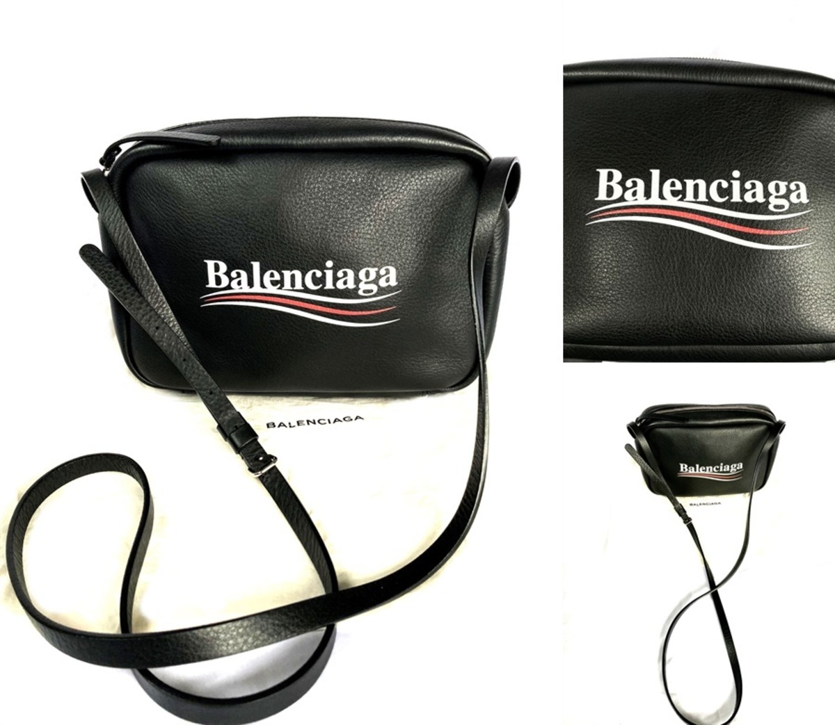 極美品 バレンシアガ BALENCIAGA エブリデイ カメラバッグ S レザー 