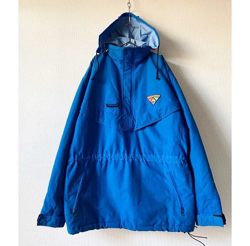 90s airwalk blue nylon high neck half zip padding anorak blouson ...