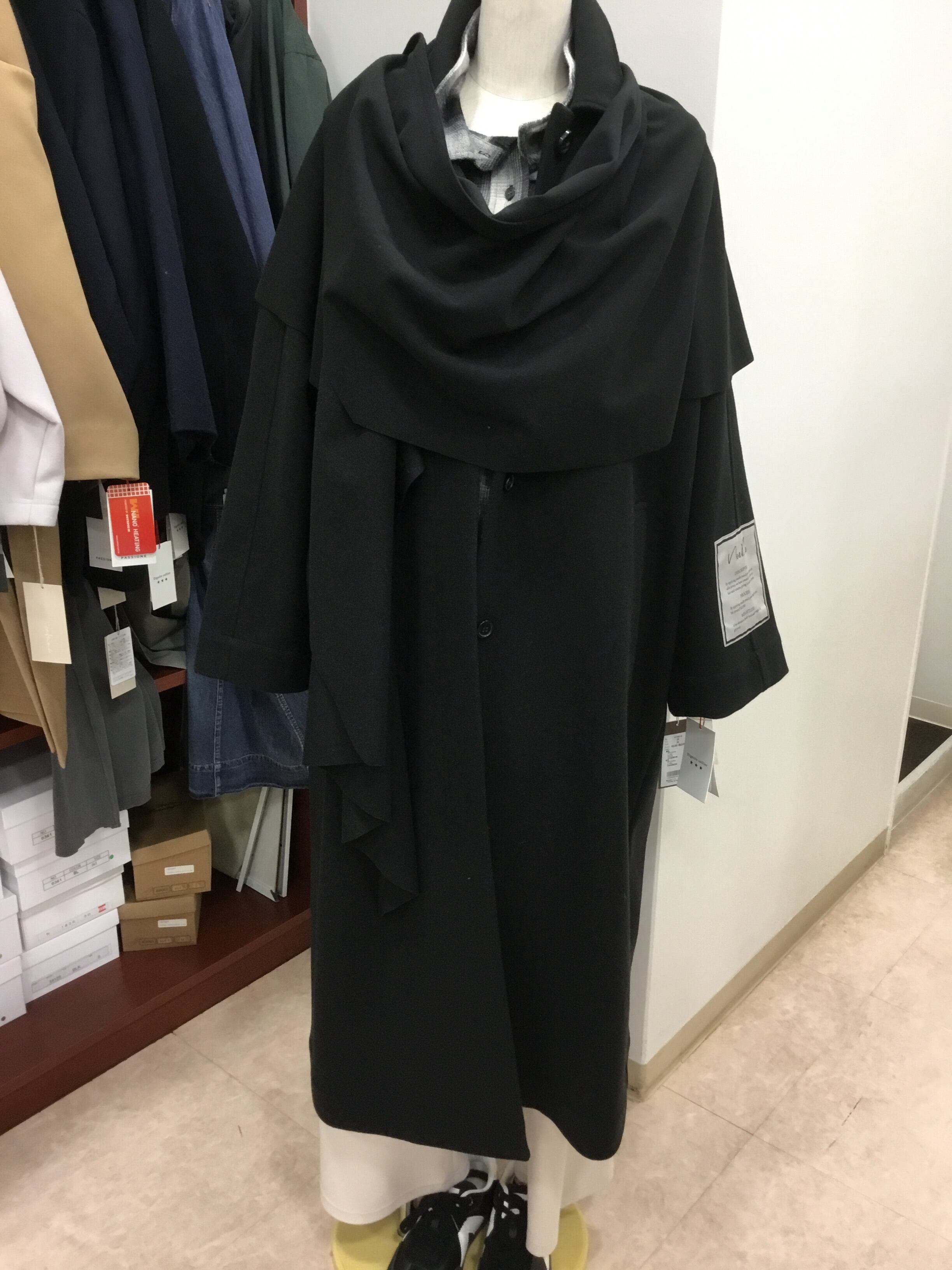 ayaneニードルパンチケープ付きコート | selectshop BROWNSUGAR