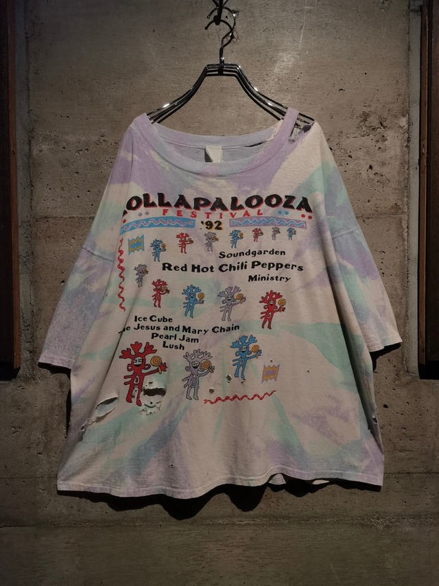 【Caka】"LOLLAPALOOZA '92" Tie-Dye Vintage Loose T-Shirt