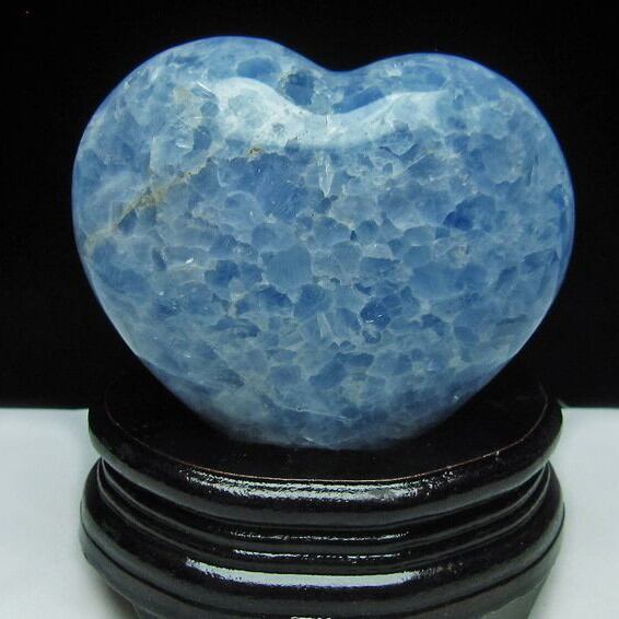 ブルーカルサイト ハート置物 台座付属 155-182
