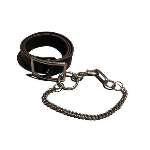 COMMEdesGARCONS HOMMEPLUS ChainLeatherBelt