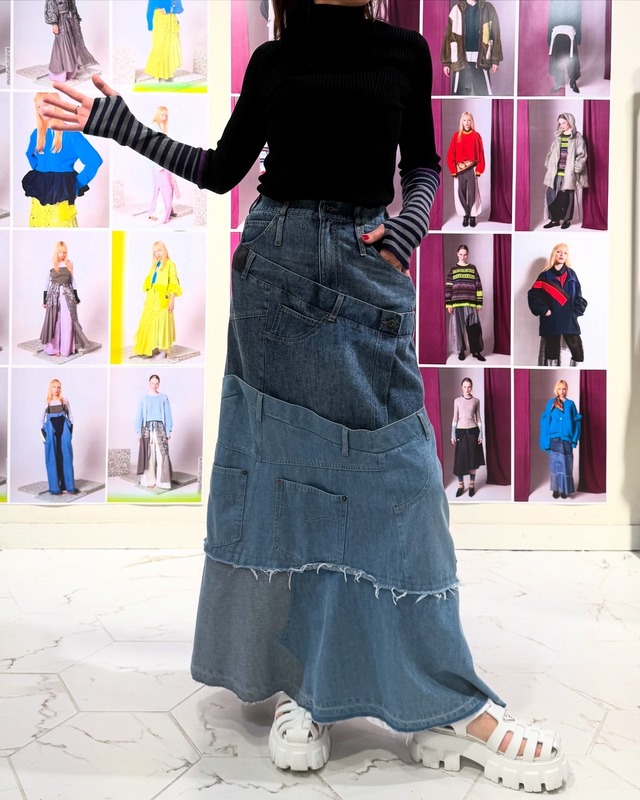 アウラアイラ AULA AILA DENIM REMAKE SKIRT