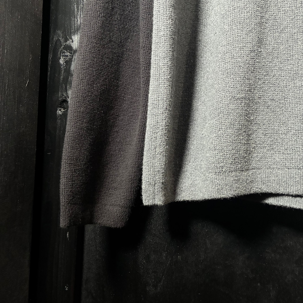 TOMMY HILFIGER コットンニット 黒×グレー トミー