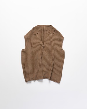 Harinuki knit vest Long