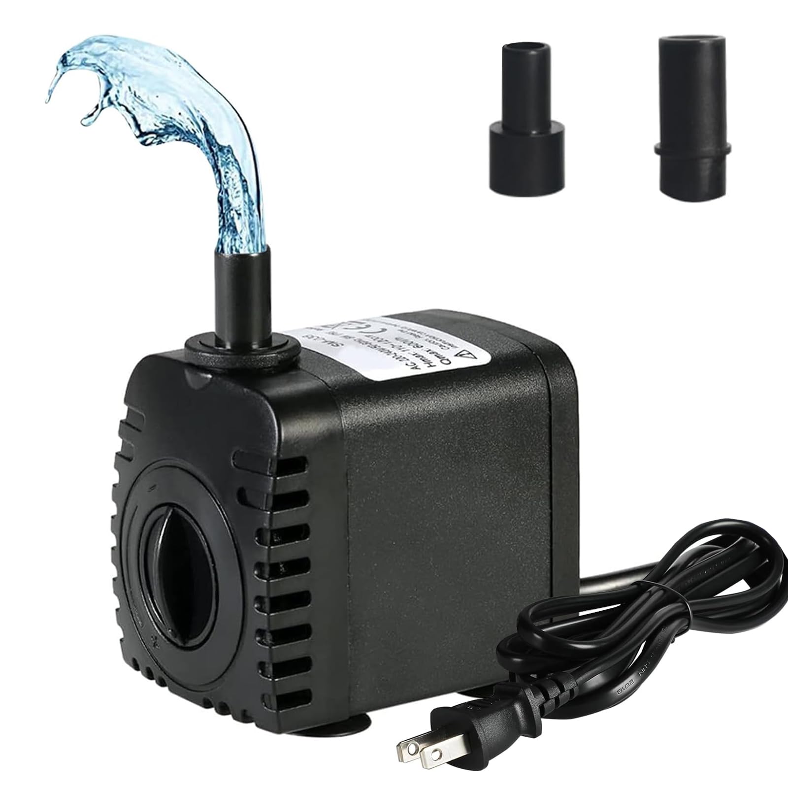 aninako 水中ポンプ 小型 ウォーターポンプ 2つのノズル 水流循環ポンプ 水 流量調整可能 100v 水泵 魚の水槽など 小型揚水ポンプ IP68 防水 ミニポンプ 水槽潜水ポンプ 水換えポンプ 電動 排水 静音設計 吐出量600L/H 噴水1.2m 水耕栽培・水族館水換え・養殖場適用 (A 100v 600L/h)