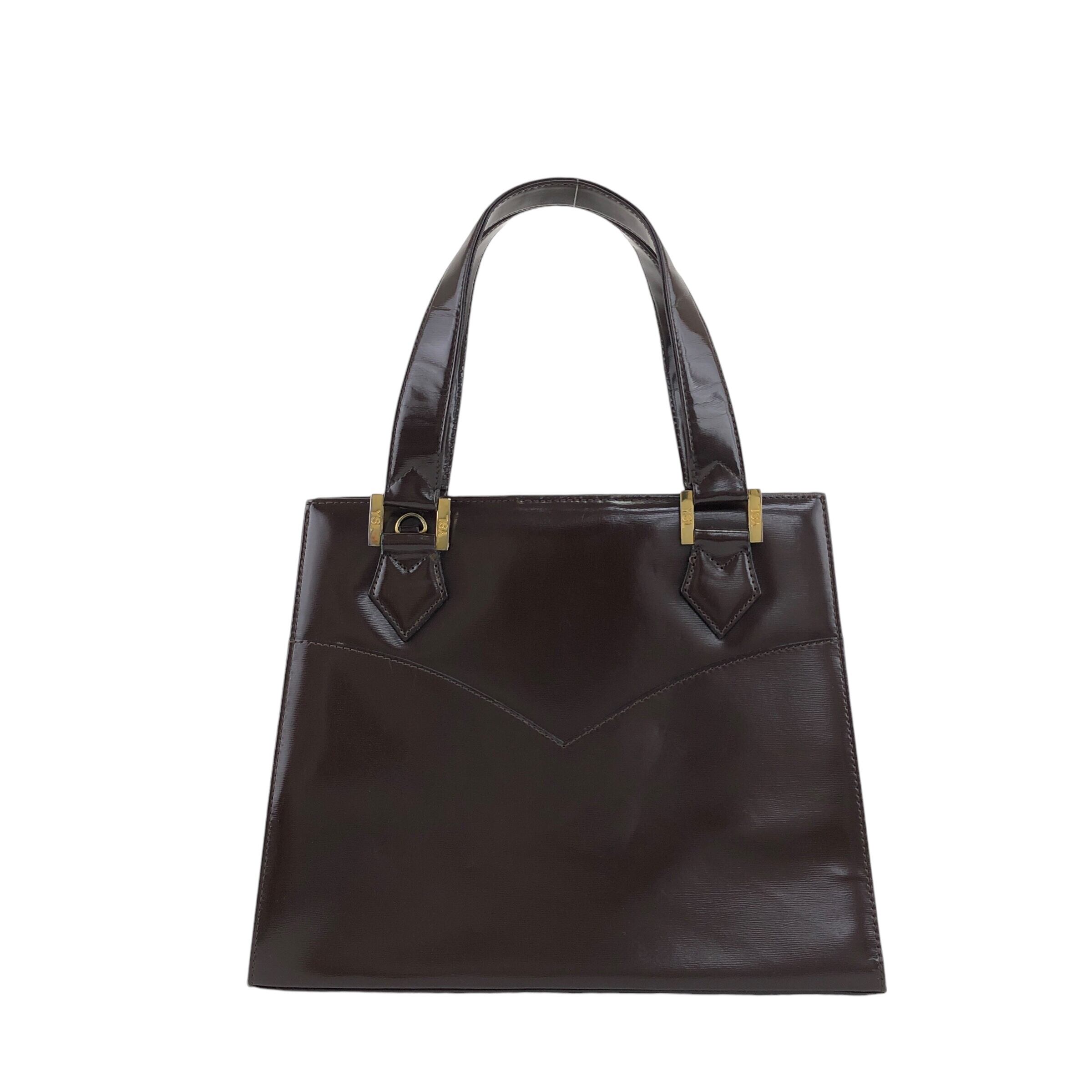 Yves Saint Laurent イヴ・サンローラン ハンドバッグ ブラウン YSL