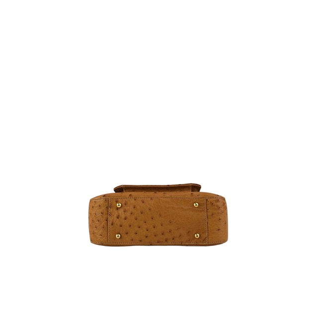 GUCCI グッチ ハンドバッグ ブラウン オーストリッチ 2way メタルハンドル vintage ヴィンテージ オールド suvydz