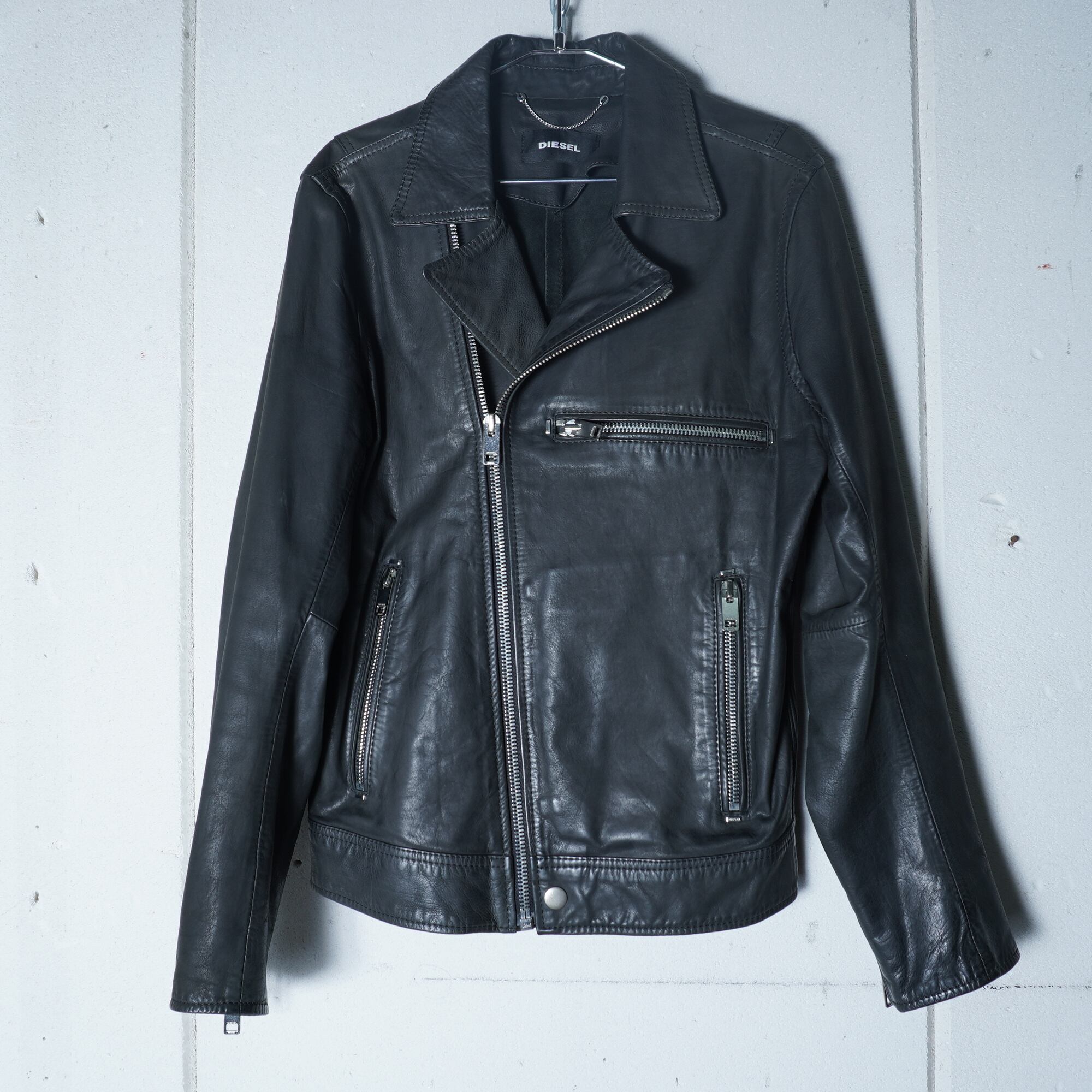 ディーゼル ダブルライダースジャケット本革 タグ付き DIESEL