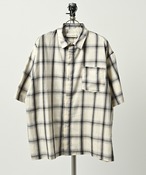 many men many mind Ombre check short-sleeved shirt (IVO) M2615050