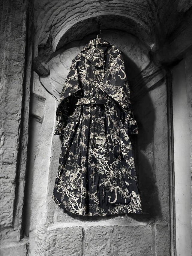 17's Alexander McQUEEN Layered Lapel Graphic Trench Coat 38