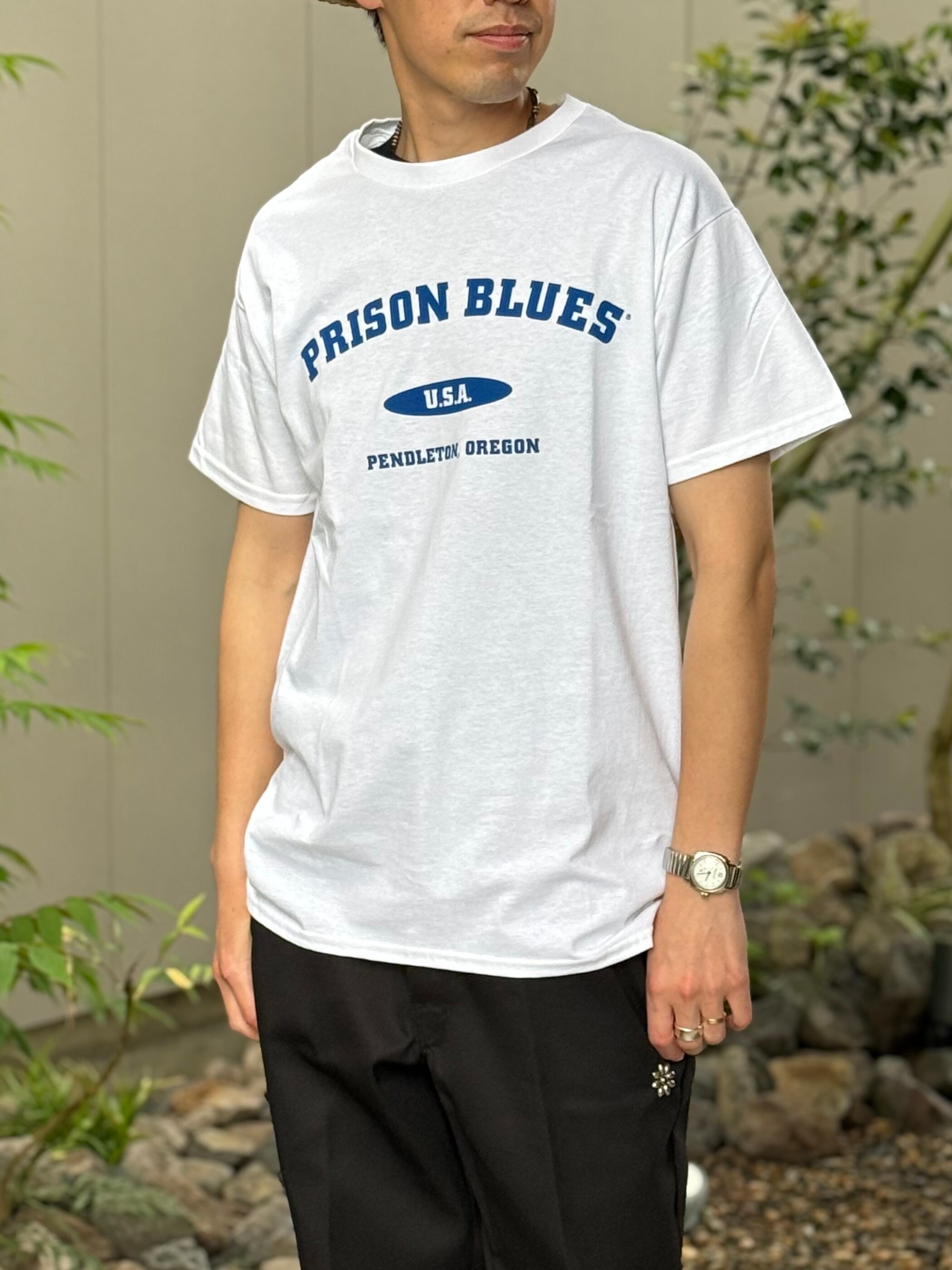 PRISON BLUES プリズンブルース【VARSITY T-shirt】 | LARGE LAB TOWN