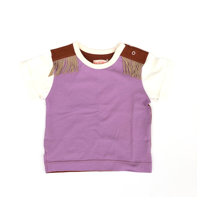 【22SS】ゾジオ(ZOZIO) Jockey T-shirts　lavender×terra-cotta［S］Tシャツ