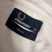 FRED PERRY フレッドペリー Slim Fit ストライプ 鹿の子 半袖 ポロシャツ XS/ブラック×グレー メンズ