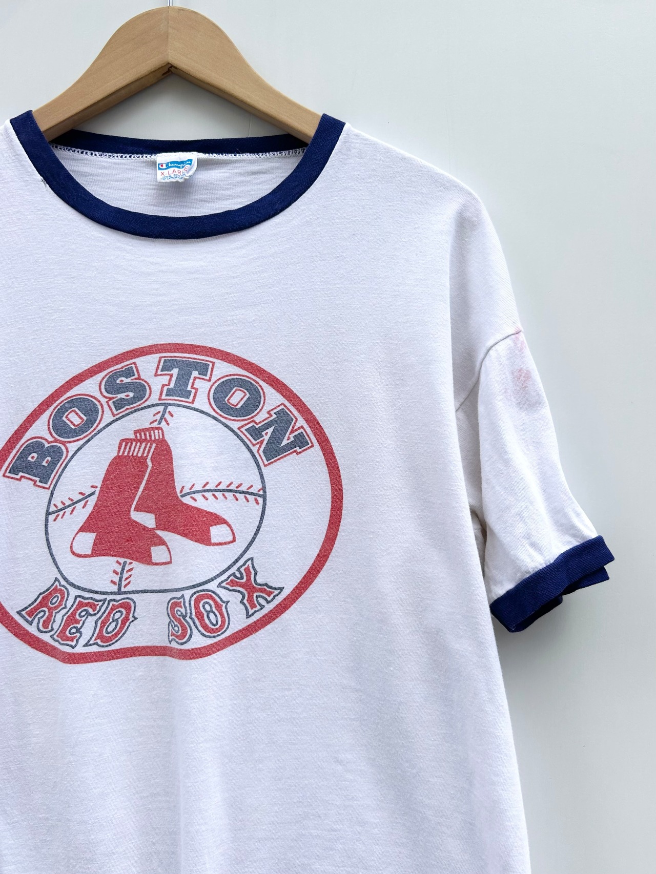 70s Champion "BOSTON RED SOX" Ringer Tee MADE IN USA Size XL