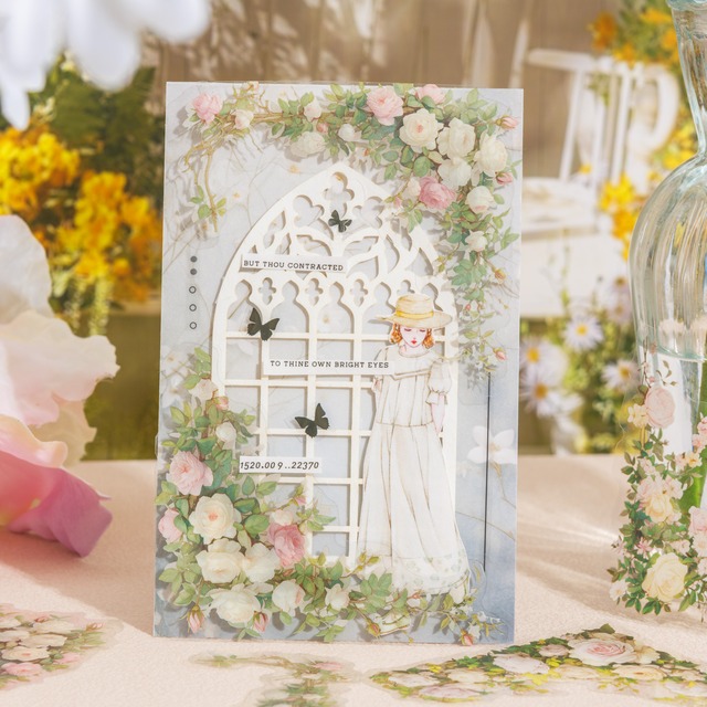 花園のコーナーPETシールセット　10枚入り　庭院花边（Garden Lace）シリーズ[TG-12s]