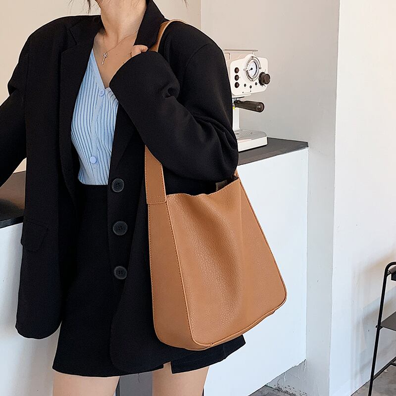 学生用clバッグメス2020新秋冬ネットレッドレトロソフトレザーショルダーメッセンジャーバッグ雰囲気画像-マザーバッグ Tiancai_Wing_Bag6797141260