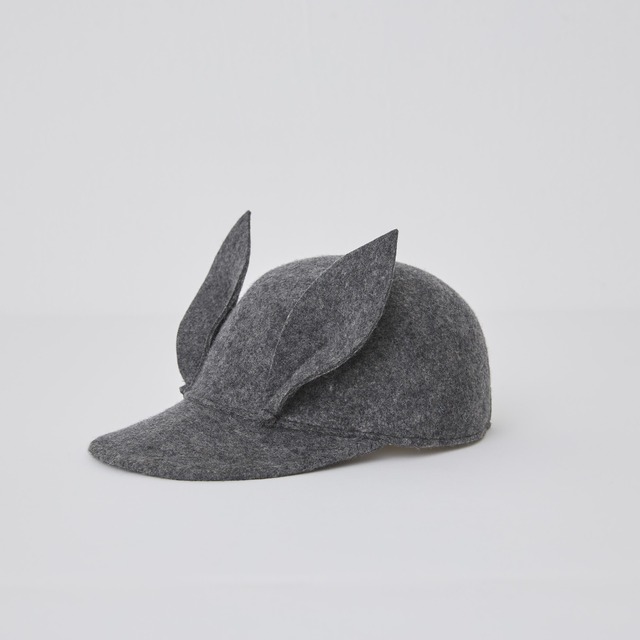 【25AW】eLfinFolk(エルフィンフォルク)Bunny Wool Cap gray(52/54)帽子 キャップ うさ耳 グレー