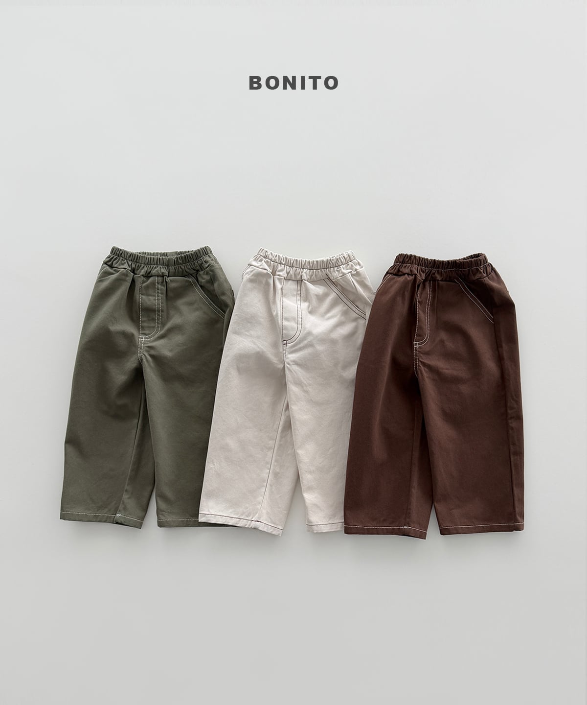 stitch cotton pants【BONITO】※9月中旬発送予定