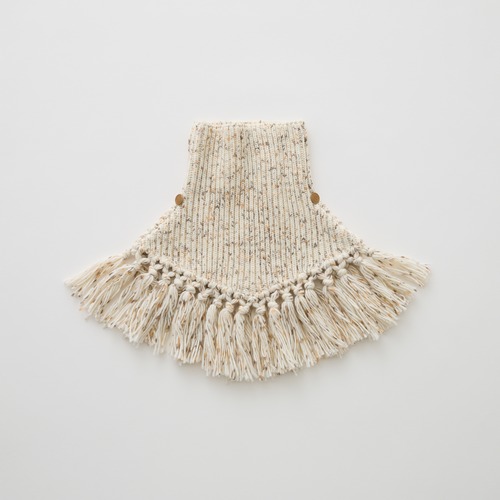 eLfinFolk(エルフィンフォルク)/ Nep Yarn Rib Knit Cape / ivory / S,M