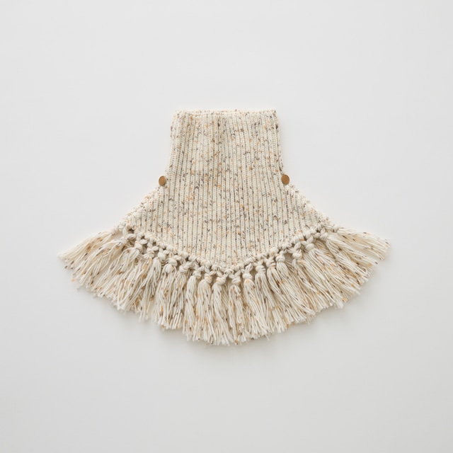 eLfinFolk(エルフィンフォルク)/ Nep Yarn Rib Knit Cape / ivory / S,M