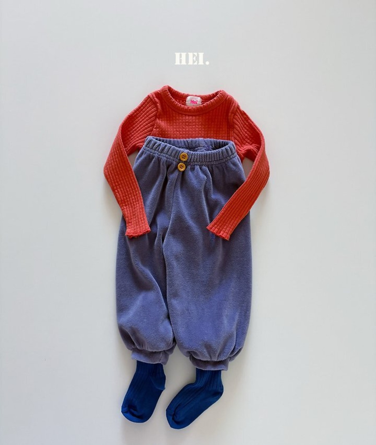 韓国子供服 / 26Autumn / 〖取寄〗Hei / もちもちTシャツ / キッズ服 / カラフル服 / 秋服 *XS~XL*