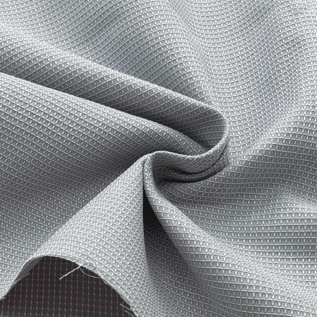 ★TC170◆3m◆綿ポリエステル混弱ドビー織りジャガード生地◆ブルーグレー