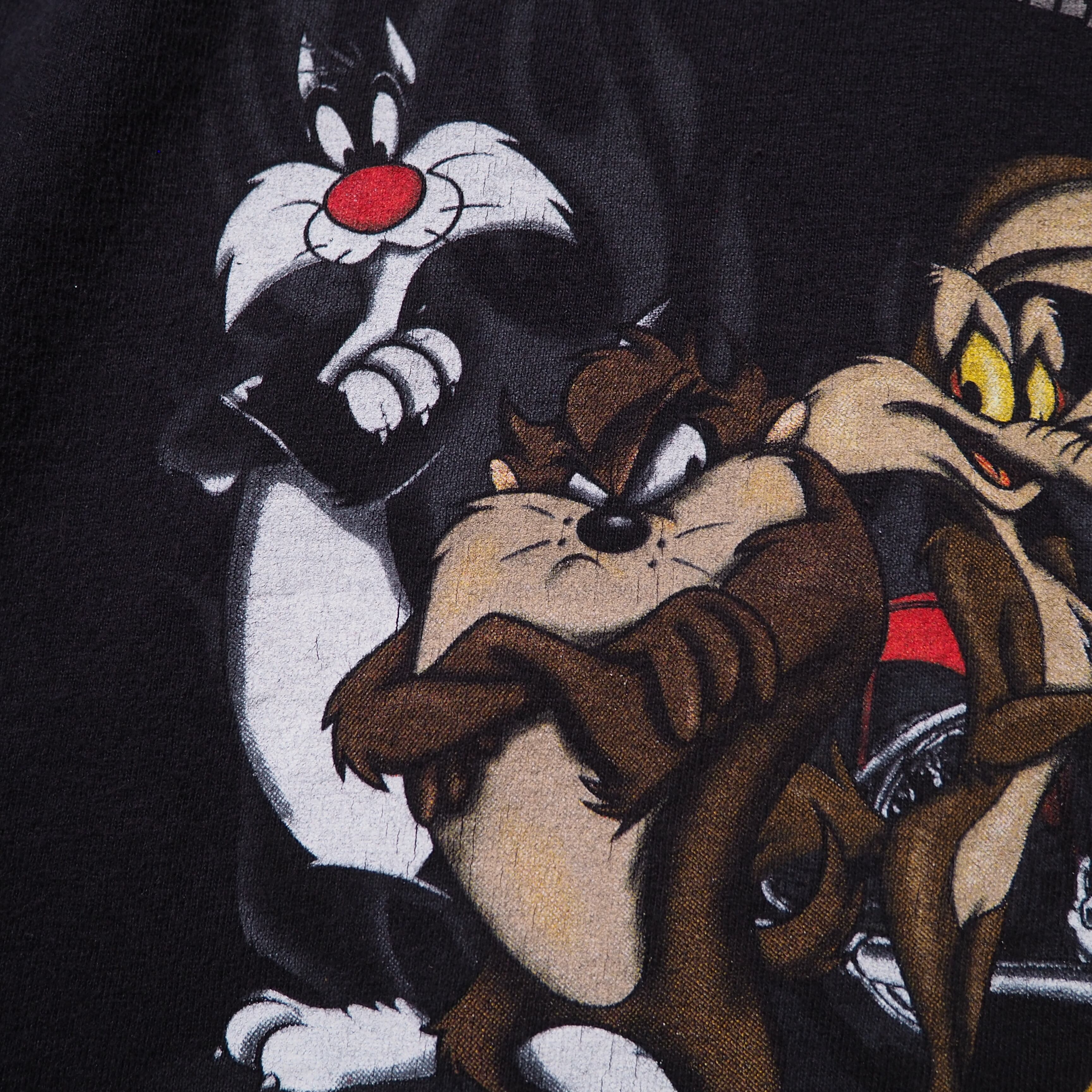 " Harley-Davidson × Looney Tunes " printed Black SS Tee