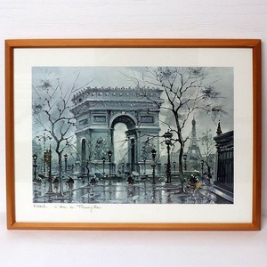 複製・額入「凱旋門」PARIS l'Arc de Triomphe・No.170804-23・梱包サイズ100