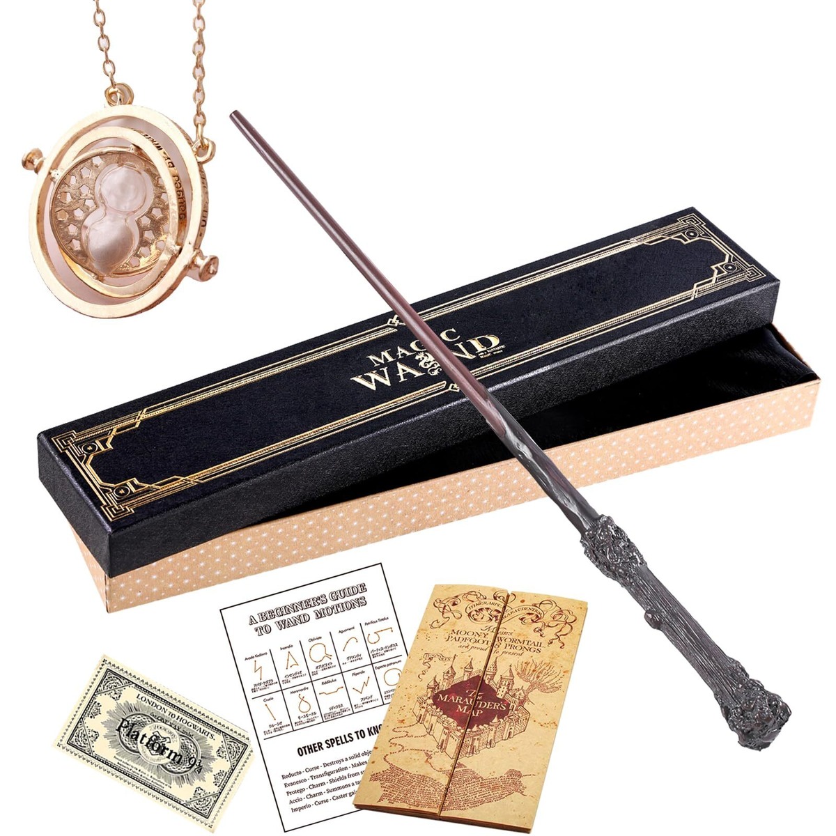 【在庫処分】MUMAREN ハリポタ杖 魔法の杖 魔法学校風 小道具 コスプレ 樹脂 小物 忠実に再現 長さ40cm 高度に復元された 魔杖 ...