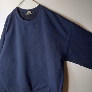 ギルダン　クルーネック　スウェット　トレーナー　無地　ネイビー　M
