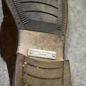 BALLY single monk strap brown suede shoes