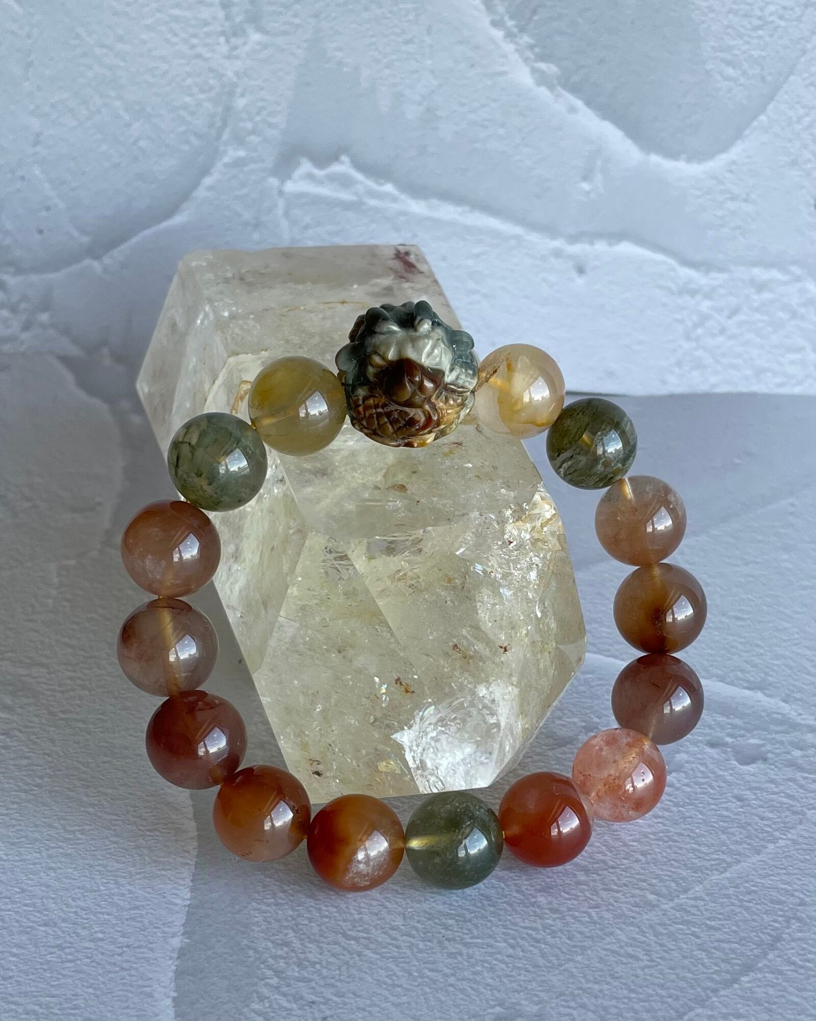 No.070 Mixラビットヘアルチル（福禄寿） 龍頭ブレス | Le rouet (ルエ)