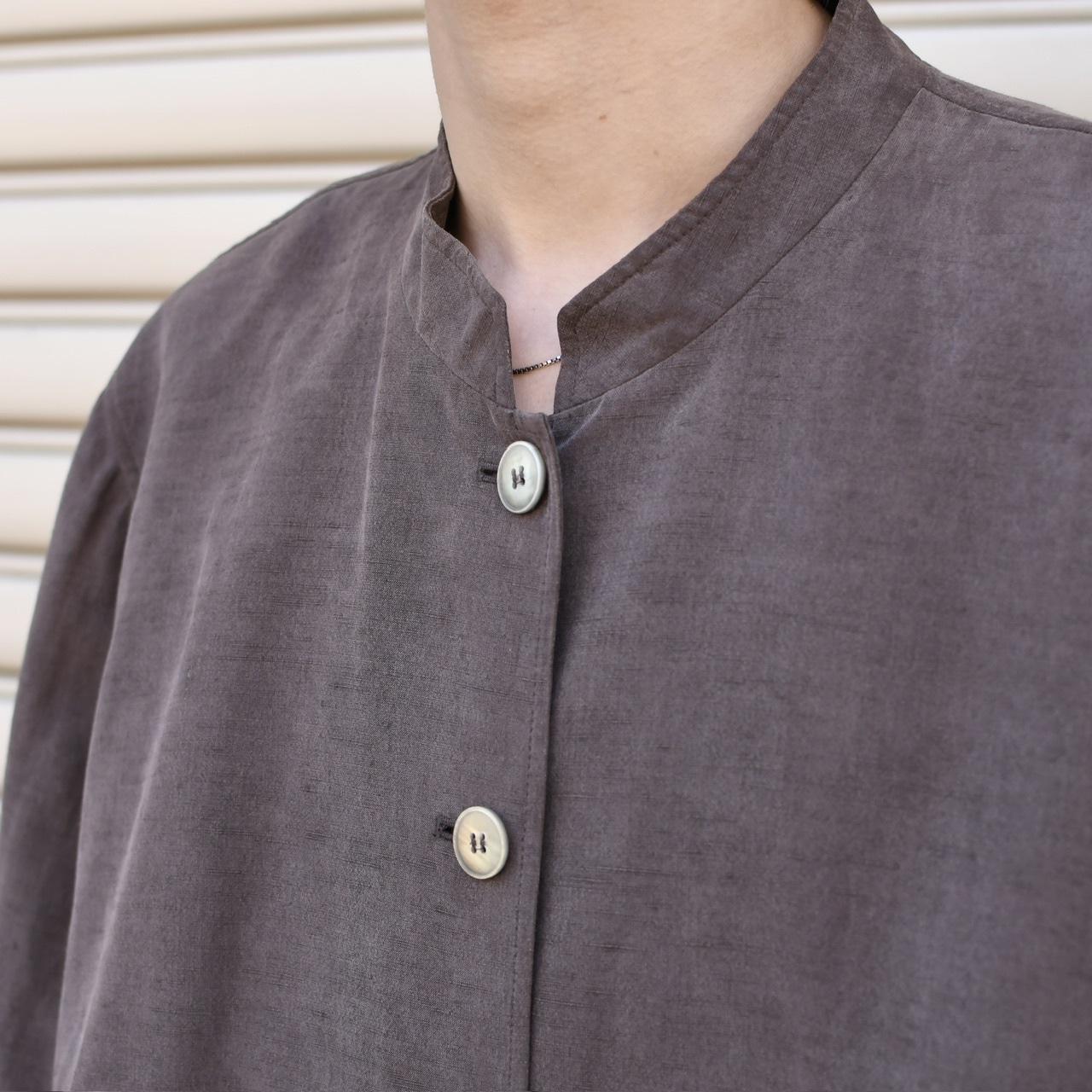 Jones new york silk linen stand collar jacket