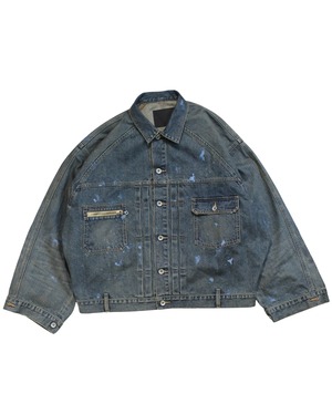 DAIRIKU 【Paint Big Sleeve Denim Jacket】