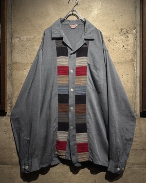 【Caka】50's〜60's “Bud Berma” Color Switching Vintage Open Collar L/S Shirt