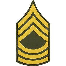 曹長階級章(アメリカ陸軍) Master Sergeant, MSG パッチ PM1008
