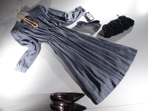 ★フリ－☆ちりめん生地上品ワンピ－ス／日本製(OPN6514)