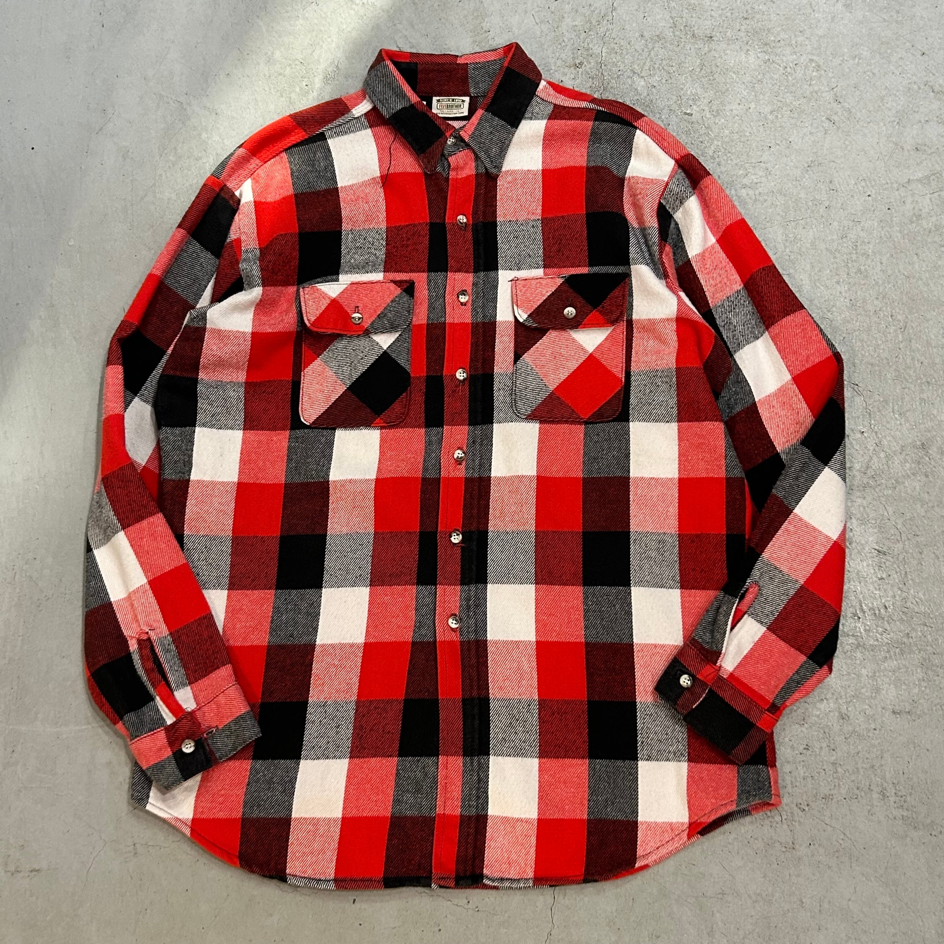 90s FIVE BROTHER heavy flannel shirt【高円寺店】