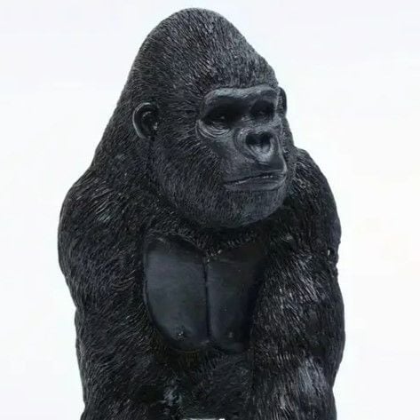オブジェ 置物 ゴリラ 魅力的 レジン製 樹脂製 リアル 彫刻 お洒落
