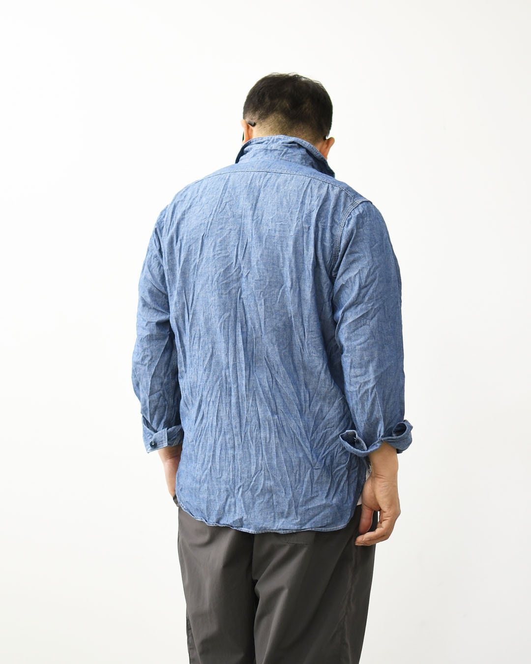 orSlow オアスロウ シャンブレーシャツ デニムシャツ ブルー サイズ2 orslow [オアスロウ] CHAMBRAY SHIRTS BLUE [01-8070-84] シャンブレー