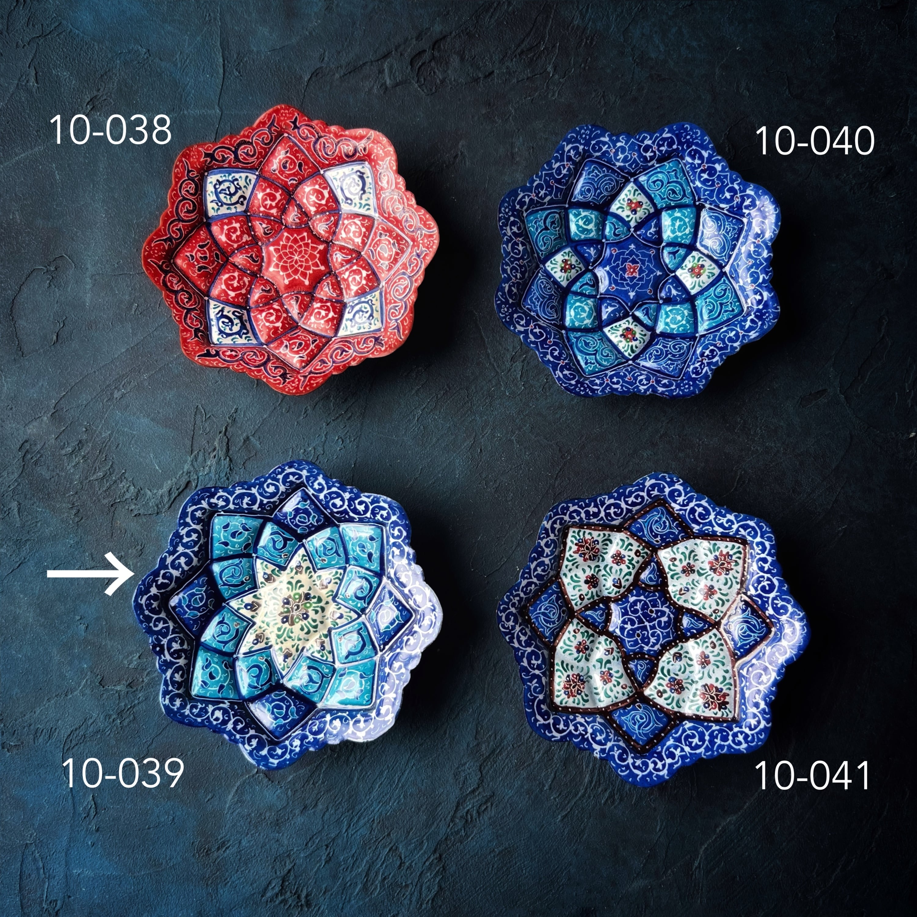 ペルシャの飾り皿（ミーナーカーリー）11cm アクセサリートレイ