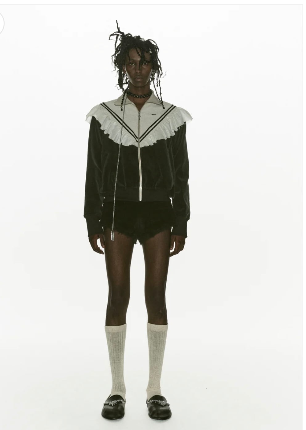 tanaka daisuke frill corduroy track jacket | AAR