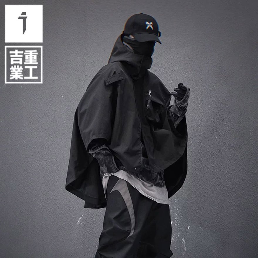 サブカル 服 地雷系 通販 サイバーパンク ジャケット フード付き ゆったり ユニセックス パンク Y2K