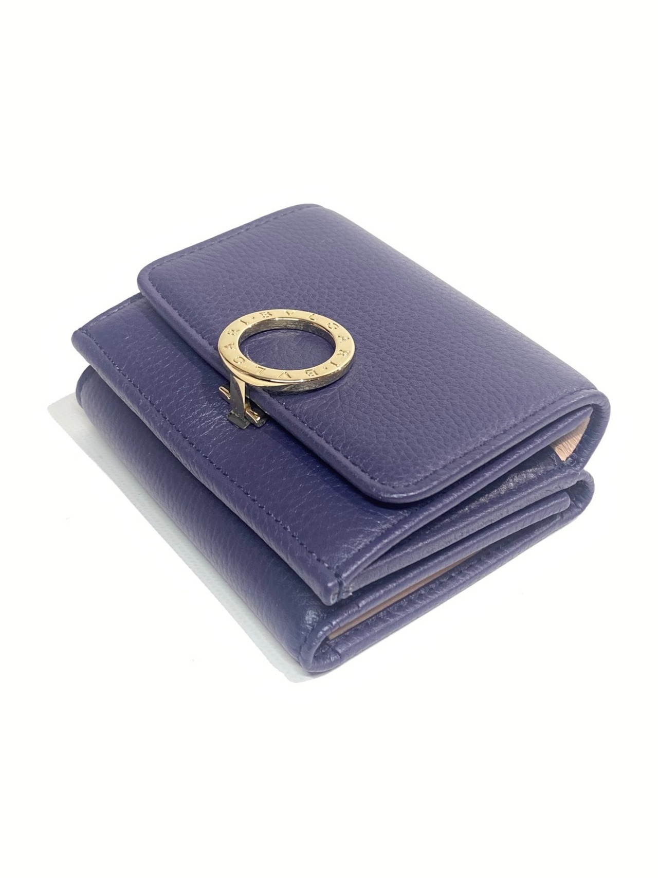 BVLGARI ブルガリ 三つ折り財布 レディース 292966 CALF/BLUE BERRY