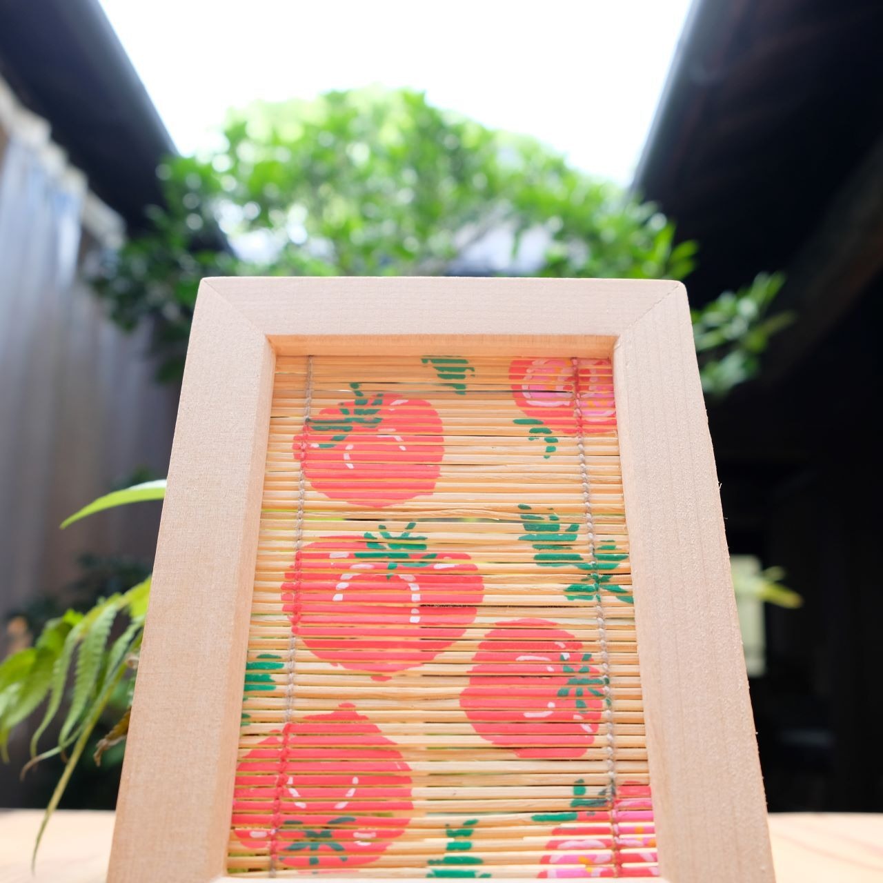 【インテリアART】すだれアートパネルとまと