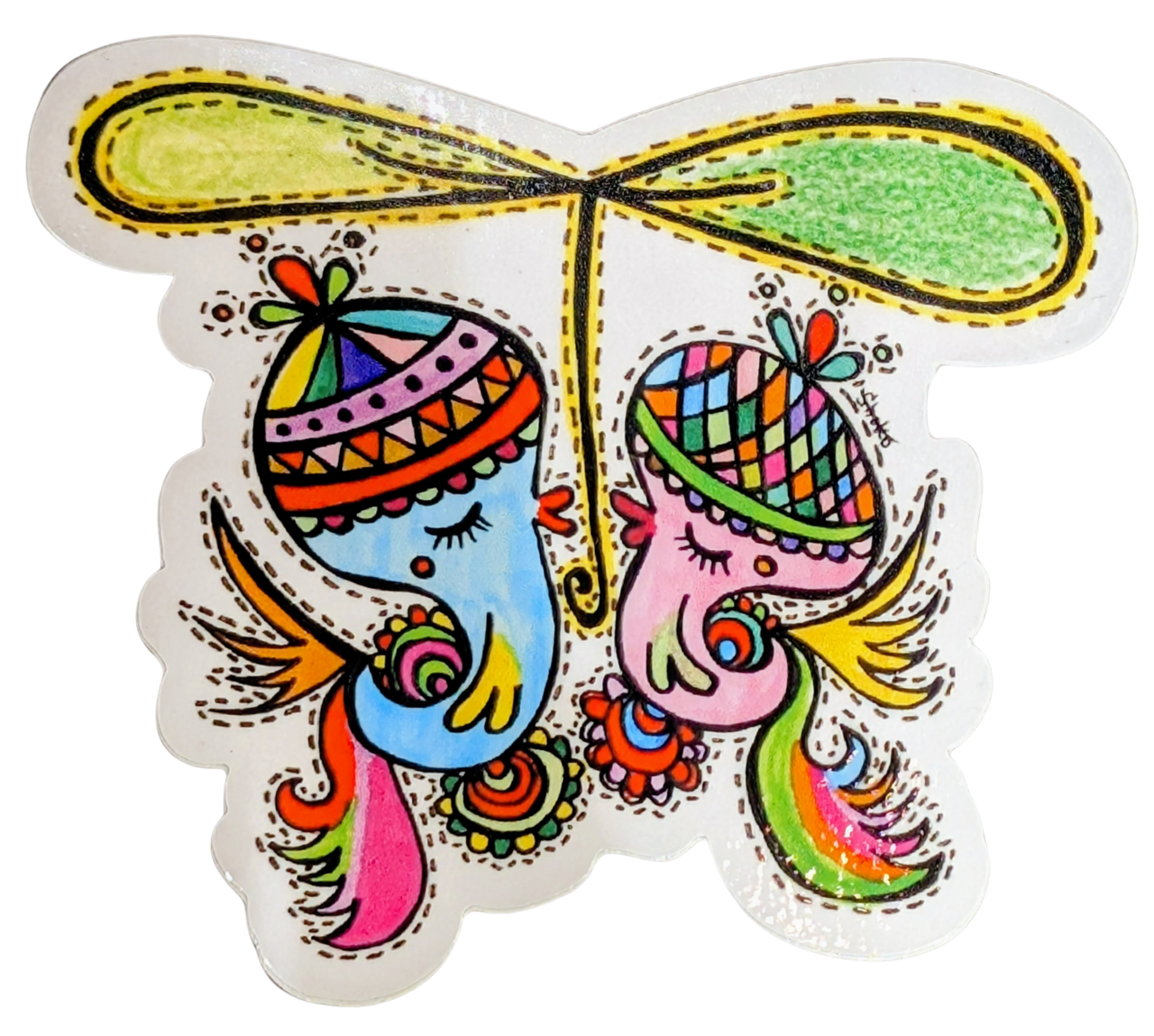 pipiステッカーとりちゃん３枚セット