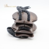 フラメンコ 小物 パリージョ カスタネット ブラウン系 楽器 小道具 舞台 イベント ベア 両手 茶 黒 木 木製 シンプル 練習 レッスン ダンス小物 パフォーマンス フラメンコ用品